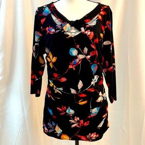 Jennifer Lopez Floral Print Tops Size XL